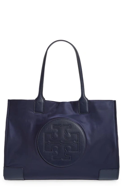 Shop Tory Burch Ella Recycled Nylon Tote In Tory Navy
