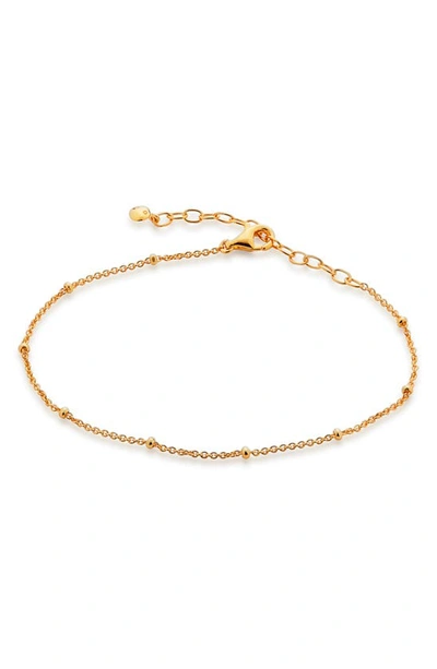 Monica Vinader Bead Station Chain Link Bracelet In Yellow Gold