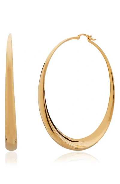 Shop Monica Vinader Deia Hoop Earrings In Yellow Gold