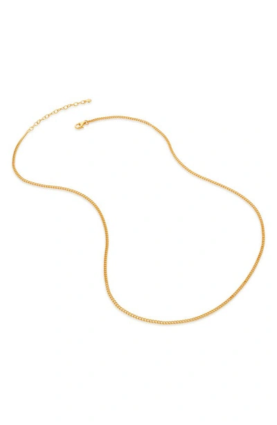 Shop Monica Vinader Curb Chain Necklace In Yellow Gold