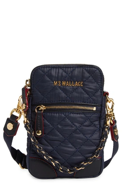 Mz Wallace Crosby Micro Quilted Crossbody Bag In Dawn/gold