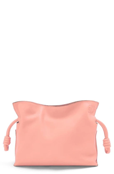 Shop Loewe Mini Flamenco Leather Clutch In Blossom