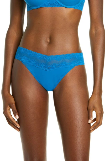 Shop Natori Bliss Perfection Thong In Imperial Blue