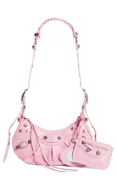 Shop Balenciaga Balenciage Extra Small Le Cagole Lambskin Shoulder Bag In Candy Pink