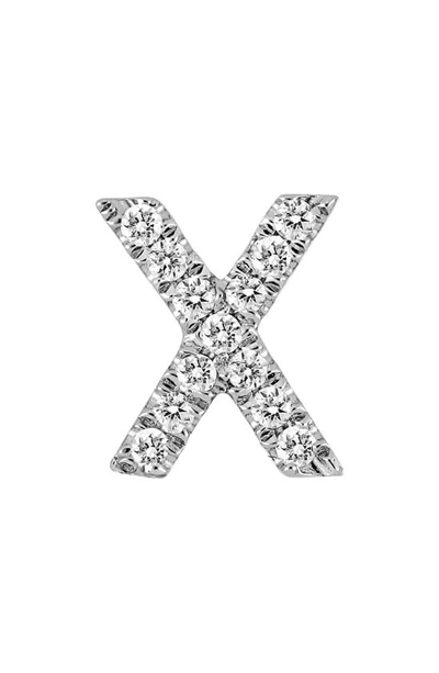 Shop Bony Levy Single Initial Earring In White Gold/ X