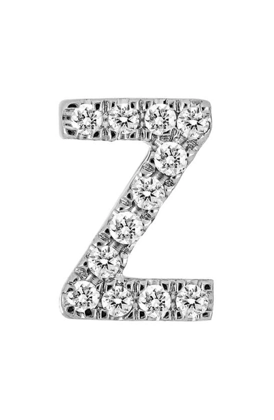 Bony Levy Single Initial Earring In White Gold/ Z