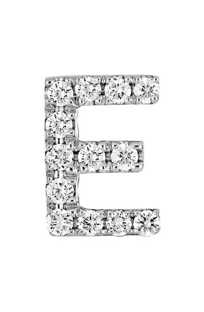 Shop Bony Levy Single Initial Earring In White Gold/ E