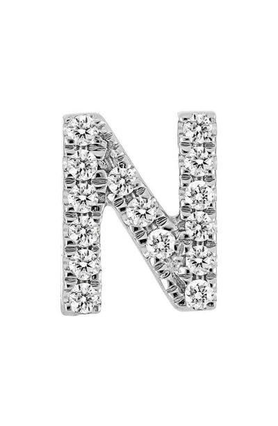 Bony Levy Single Initial Earring In White Gold/ N