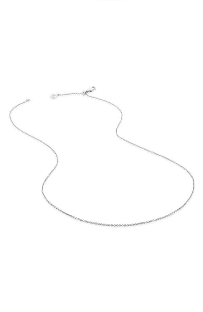 Shop Monica Vinader Chain Link Necklace In Silver
