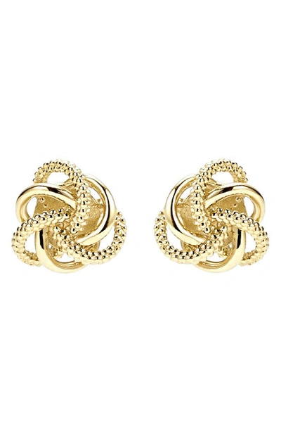 Shop Lagos Love Knot Stud Earrings In Gold