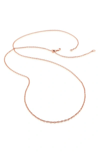 Shop Monica Vinader Rolo Chain Necklace In Rose Gold