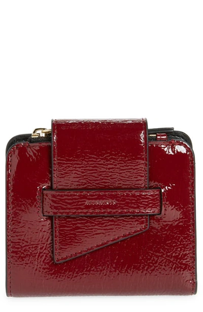 Shop Allsaints Small Ray Leather Wallet In Liquid Rouge