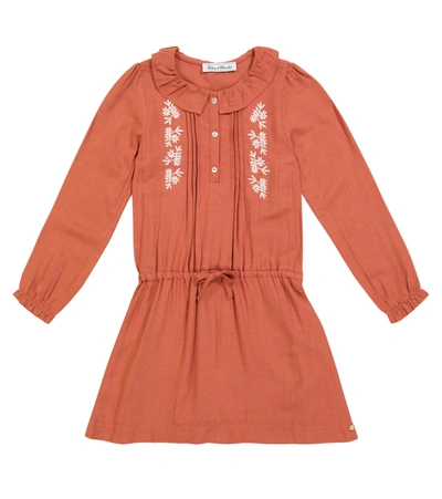 Shop Tartine Et Chocolat Embroidered Dress In Red