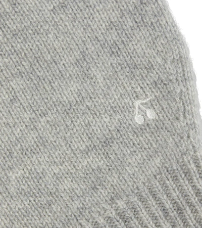 Shop Bonpoint Baby Cashmere Balaclava In Grey