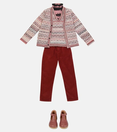 Paade Mode Tie-dye Mock Neck Top In Pink