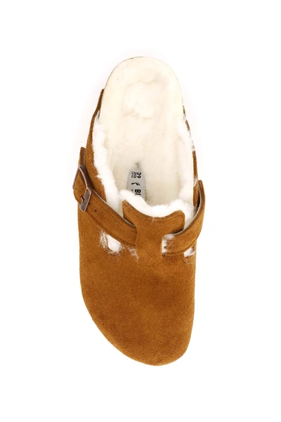 Shop Birkenstock Boston Shearling Sabot Narrow Fit In Mixed Colours