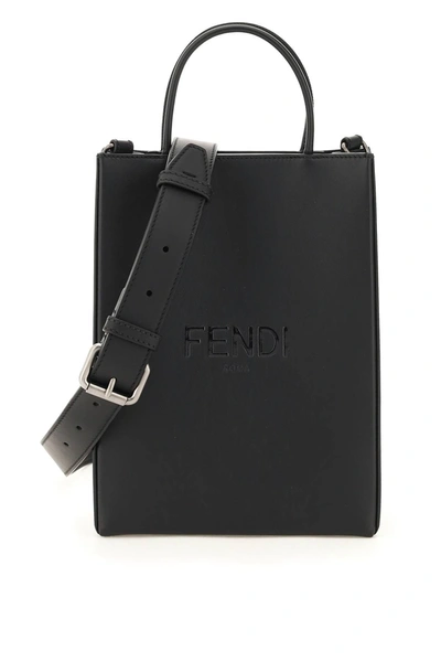 Shop Fendi Pack Small Shopping Bag In Black