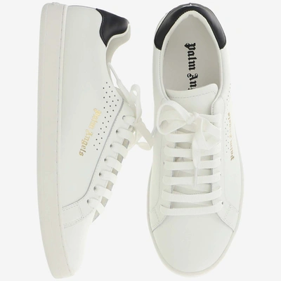 Shop Palm Angels Sneakers In Bianco