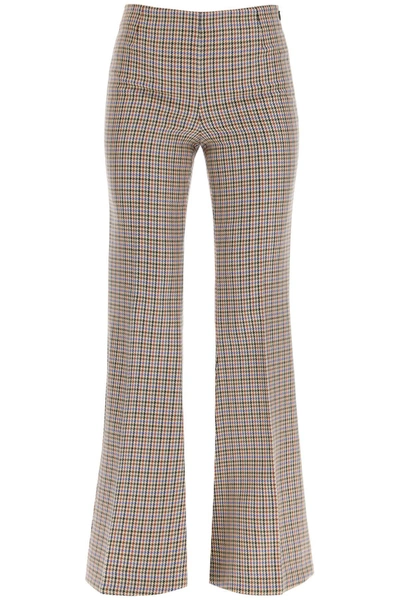 Shop Stella Mccartney Mona Houndstooth Wool Trousers In Mixed Colours