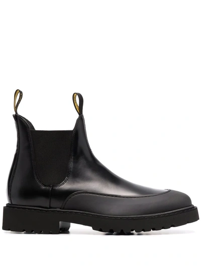 Shop Doucal's Elasticated Side-panel Boots In Schwarz