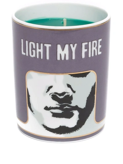 Shop Ginori 1735 Light My Fire Candle In Violett