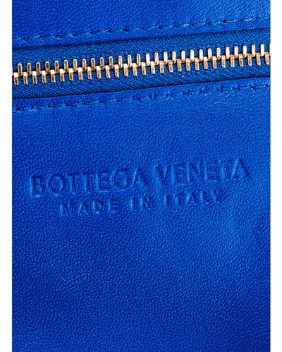 Shop Bottega Veneta The Chain Cassette Bag In Cobalt & Gold