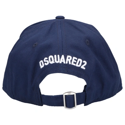 Shop Dsquared2 Unisex Snapback Cap Cool Cotton In Blau