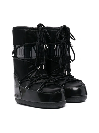 Shop Moon Boot Icon Junior Glance Snow Boots In Black