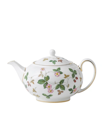 Shop Wedgwood Wild Strawberry Tea Pot In Multi