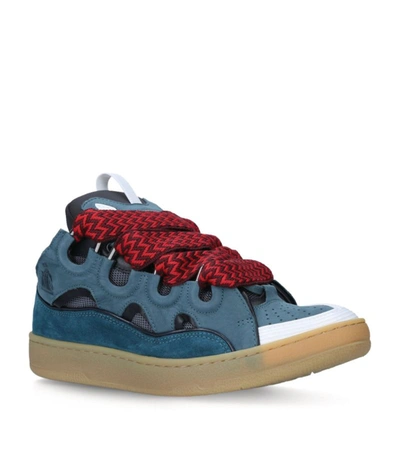 Shop Lanvin Curb Sneakers In Blue