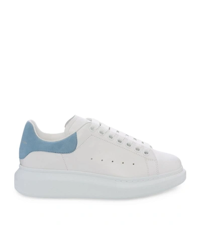 Shop Alexander Mcqueen Leather Oversized Sneakers In White