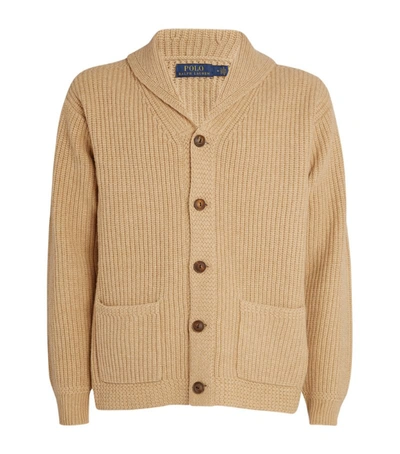 Shop Polo Ralph Lauren Wool-cashmere Knit Cardigan In Brown