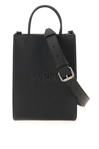 Shop Fendi Pack Small Shopping Bag In Black