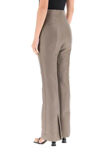 Shop Low Classic Wool And Silk Trousers In Grey