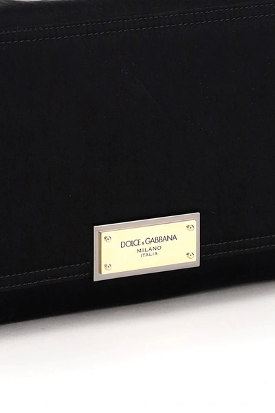 Shop Dolce & Gabbana Samboil Nylon Shoulder Bag In Black