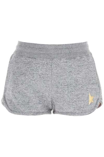 Shop Golden Goose Diana Shorts With Golden Star In Grey