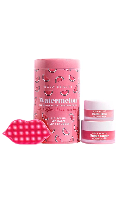 Shop Ncla Lip Care Duo + Lip Scrubber In Watermelon