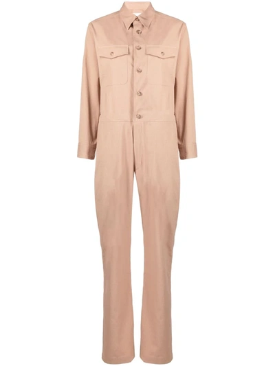 Shop Apc Coesa Workwear Jumpsuit In Nude