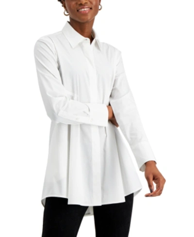 Shop Donna Karan Iconic Seamed Tunic In White