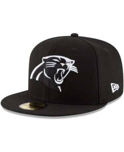 Shop New Era Men's Carolina Panthers B-dub 59fifty Fitted Hat In Black