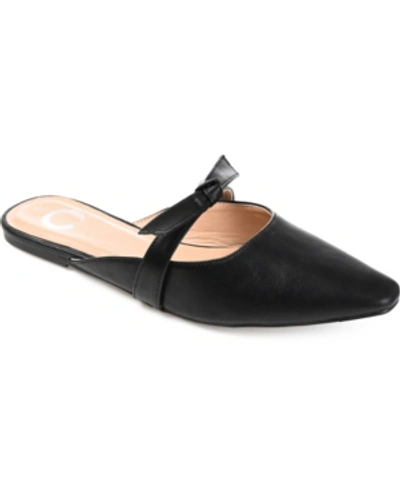 Shop Journee Collection Women's Missie Bow Strap Mules In Black