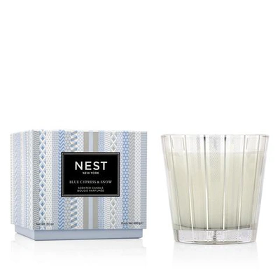 Shop Nest New York Blue Cypress & And Snow 3-wick Candle