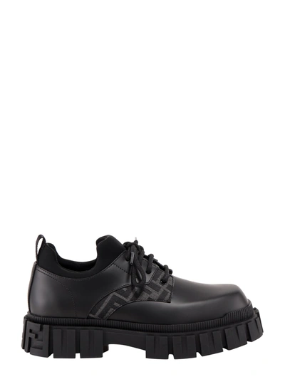 Shop Fendi Lace-up Shoe In Black