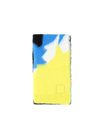 Shop Loewe Scarf In Black/multicolor