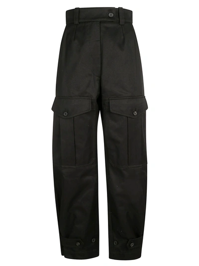 Shop Alexander Mcqueen Straight Leg Cargo Trousers In Black