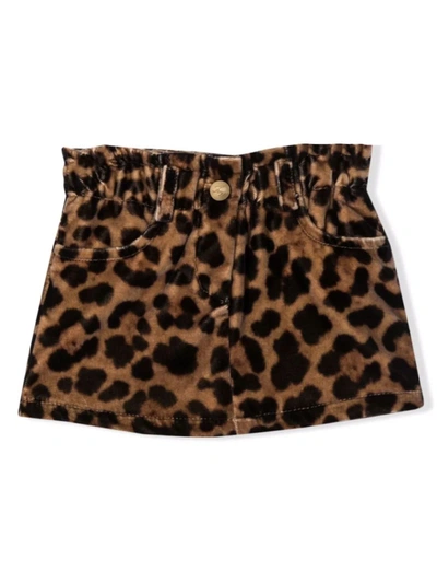 Shop Fay Leopard-print Cotton Skirt In Maculata