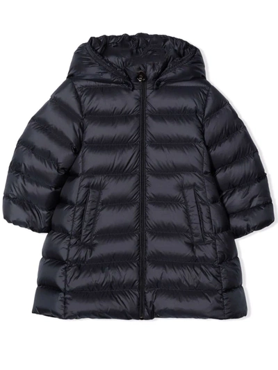 Shop Moncler Navy Blu Majeure Padded Coat