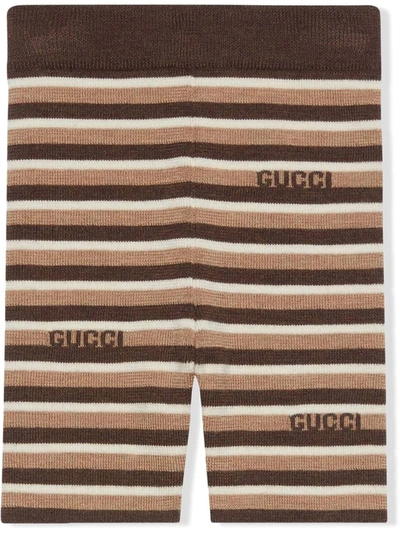 Shop Gucci Baby  Stripe Wool Shorts In Rigato