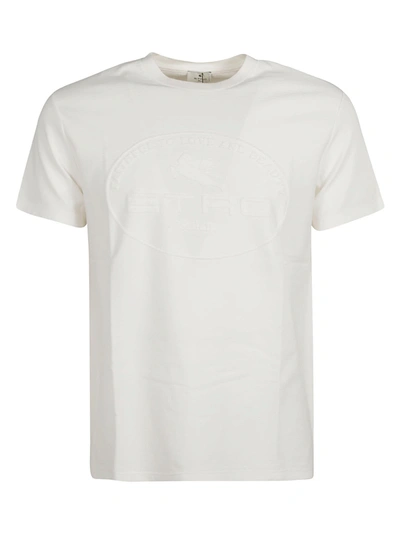 Shop Etro Regular Fit Chest Logo T-shirt In White