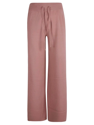 Shop Alberta Ferretti Tie-waist Straight Leg Trousers In Pink